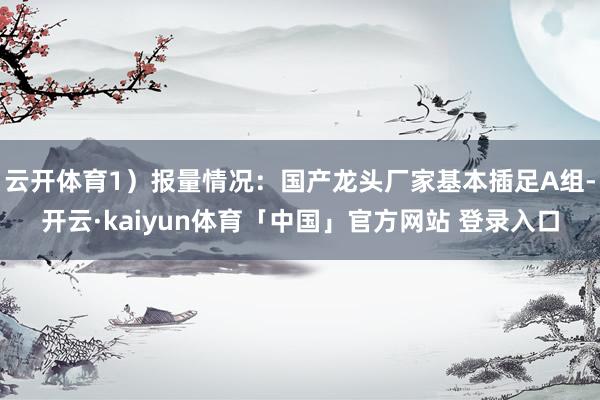 云开体育1）报量情况：国产龙头厂家基本插足A组-开云·kaiyun体育「中国」官方网站 登录入口