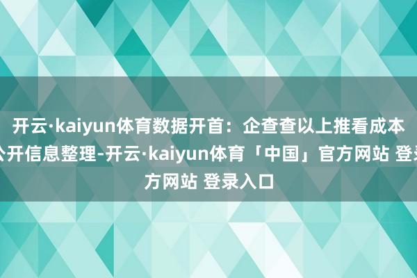 开云·kaiyun体育数据开首:企查查以上推看成本站据公开信息整理-开云·kaiyun体育「中国」官方网站 登录入口