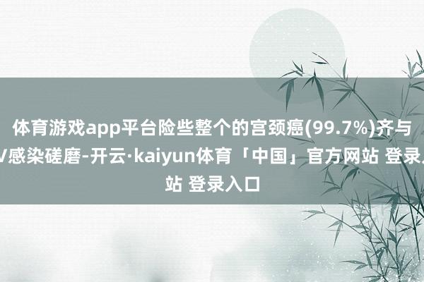 体育游戏app平台险些整个的宫颈癌(99.7%)齐与HPV感染磋磨-开云·kaiyun体育「中国」官方网站 登录入口